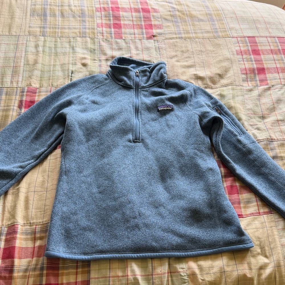 Patagonia Women’s Light Blue Quarter-Zip Fleece Pullover